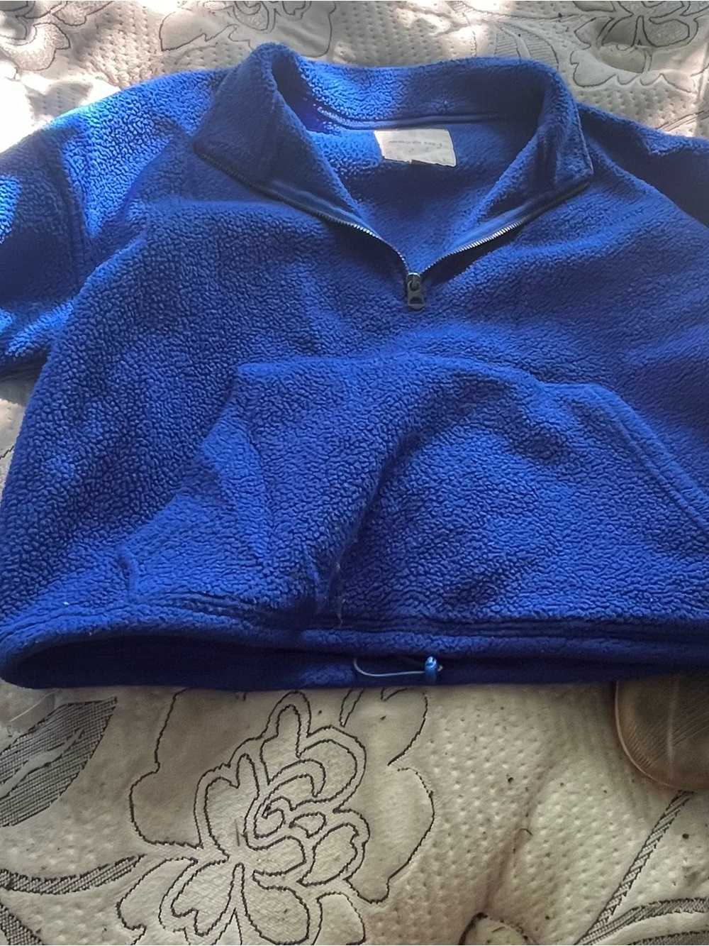American Eagle Outfitters Royal Blue Quarter-Zip Fleece Pullover